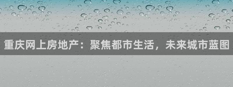 和记官网平台入口：重庆网上房地产：聚焦都市生活，未来城市蓝图