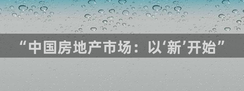 和记黄浦官网：“中国房地产市场：以‘新’开始”