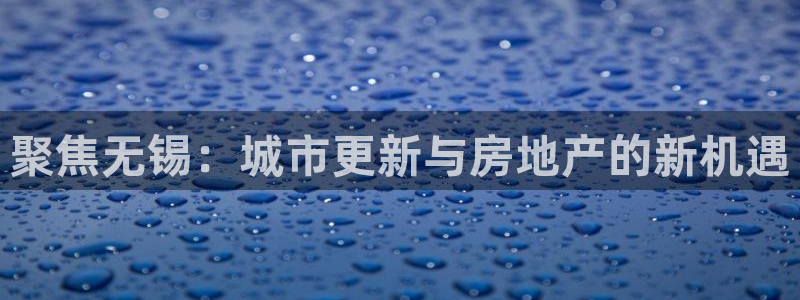 菲律宾和记官网：聚焦无锡：城市更新与房地产的新机遇